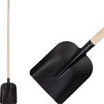 Shovel S504B.WH 7130, black, 280x235 mm, with wooden handle