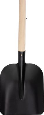 Shovel S504B.WH 7130, black, 280x235 mm, with wooden handle