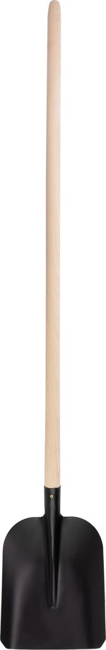 Shovel S504B.WH 7130, black, 280x235 mm, with wooden handle