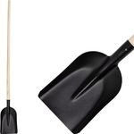 Shovel S504A.WH, pattern 7131, black, narrow, with wooden handle