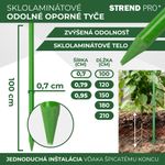 Támasztórúd CountryYard S270, 100 cm, 7.0 mm, zöld, üvegszálas