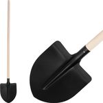 Hardened shovel pointed, black, with handle