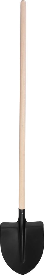 Hardened shovel pointed, black, with handle