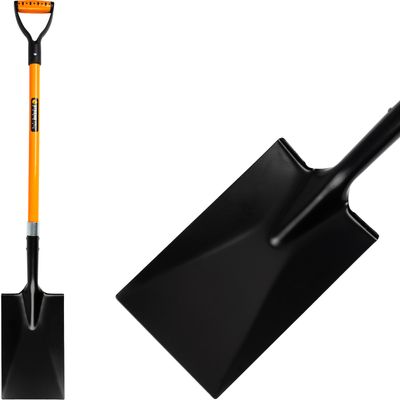 Spade flat top with fibreglass handle