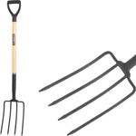 Fork F5125, 4-tine, with D-handle, Wood:Hand