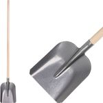 Shovel S504B.WH 7130, straight, classic, KomaXit, with wooden handle