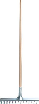 Rake R108A.WH, 14 tooth, for lawn, with handle
