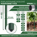 Tyč Garden SB 11/1200 mm, oceľ/plast, zelená, oporná k rastlinám a paradajkám