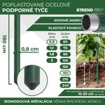 Support Rod Garden SB 8/1800 mm, steel/plastic, green, for plants and tomatoes