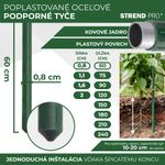 Support Rod Garden SB 8/600 mm, steel/plastic, green, for plants and tomatoes