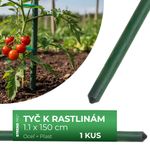 Stake Garden SB 11/1500 mm, steel/plastic, green, for plant and tomato support