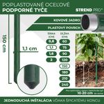 Stake Garden SB 11/1500 mm, steel/plastic, green, for plant and tomato support