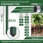 Support Rod Garden SB 8/1200 mm, steel/plastic, green, for plants and tomatoes