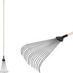 Leaf Rake Strend Pro R115.WH, 18-tine, fan, adjustable, wooden handle