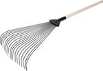 Leaf Rake Strend Pro R115.WH, 18-tine, fan, adjustable, wooden handle