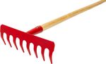 Rake Strend Pro Herrison 813-04, garden, metal, 8-tine, wooden handle 900 mm, mini