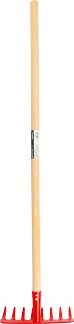 Rake Strend Pro Herrison 813-04, garden, metal, 8-tine, wooden handle 900 mm, mini