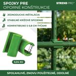 Spojka SC08, 8 mm, plast, konektor na záhradné oporné tyče, bal.30ks