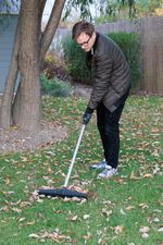 Rake Strend Pro Premium S891-AL, garden, 445x115 mm, 16 tines, aluminum telescopic handle