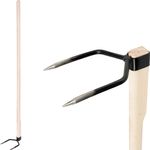 Hoe Strend Pro, pronged, large, 120 cm wooden handle