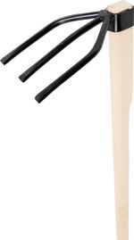Hoe Strend Pro, 3-prong, wooden handle 120 cm