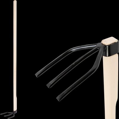 Hoe Strend Pro, 3-pronged, 120 cm wooden handle
