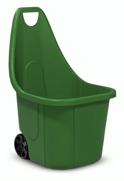 Cart Blumax CADDY, 60 L, 50x60x84 cm, green, for garden waste