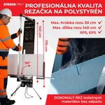 Vágó Strend Pro SDDR-140, 30 - 140 cm, max. 90° vágási szög, polisztirolhoz, 200 W, elektromos, állv