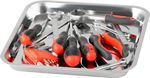 Magnetic Bowl Strend Pro, container, for screws, square, stainless steel, 270x292 mm
