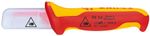 Knife KNIPEX 98 54, 190 mm, straight, stripping, for cables, VDE 1000V