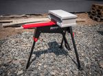 Table Strend Pro Premium WB955, max. 300 kg, work holder, multifunctional folding tripod with vice