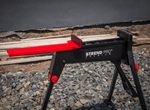 Table Strend Pro Premium WB955, max. 300 kg, work holder, multifunctional folding tripod with vice