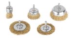 Cup Wire Brush Tigerlion 8240, crimped wire, 5-piece set, with shank