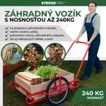 Vozík Optimus, prepravný, s drevenou korbou, max. 240 kg