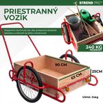 Kocsi Optimus, szállító, fa platóval, max. 240 kg