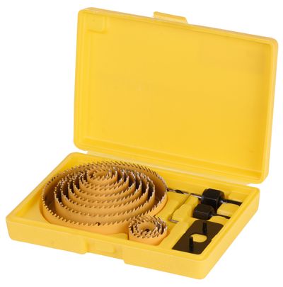 Körkivágó készlet Strend Pro CHS 6016, bimetál, koronákkal, 16 részes, 19-127 mm, profi