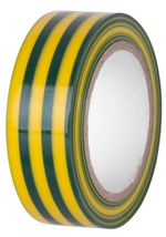 Tape E130YGR, green-yellow, insulating, adhesive, 19 mm, L-10 m, PVC