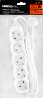Cable Strend Pro DG-805B, GERMAN socket, 3.00 m, 5 sockets, HU, RO, SRB, CRO