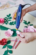 Pisztoly RAPID EG PEN, forró ragasztó toll díszítéshez állvánnyal, forró ragasztópisztoly, olvasztó,