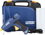 Pisztoly RAPID CG270, 10 db ragasztórúd, koffer, vezeték nélküli üzemmód, forró ragasztópisztoly, ol