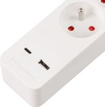 Cable Strend Pro LG-FB603K, L-1.4 m, extension, 3x socket + switch, USB