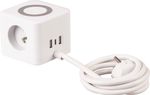 Cable Strend Pro, extension, cube shape, USB-C + A, wireless charging, 1.4 m, Wireless