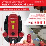 Lézer Strend Pro SMD-RM20UG-Li, 2in1, Zöld, padló, USB töltés