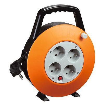 Kábel Strend Pro CR040, hosszabbító, 7,5 m hosszúságú, 4x aljzat, dobon