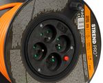 Kábel Strend Pro DG-FB04 predlžovací, L-25 m, IP20, na bubne, prierez 1,5 mm2