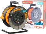 Kábel Strend Pro DG-FB04, hosszabbító, 35 m hosszúságú, dobon, 1,5 mm2 keresztmetszet