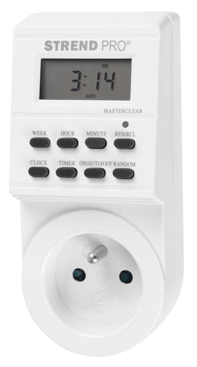 Timer Strend Pro, digital switch socket, 230 V, max. 3680 W