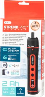 Screwdriver Strend Pro 3.6V, rechargeable, set in case