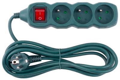 Electric extension cabel EMOS E0311, 3 m, 3× 2P + PE