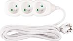 Cable DG-F803B, L-3 m, extension, white, 3x socket, new edition